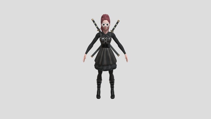 Sword girl 3D Model