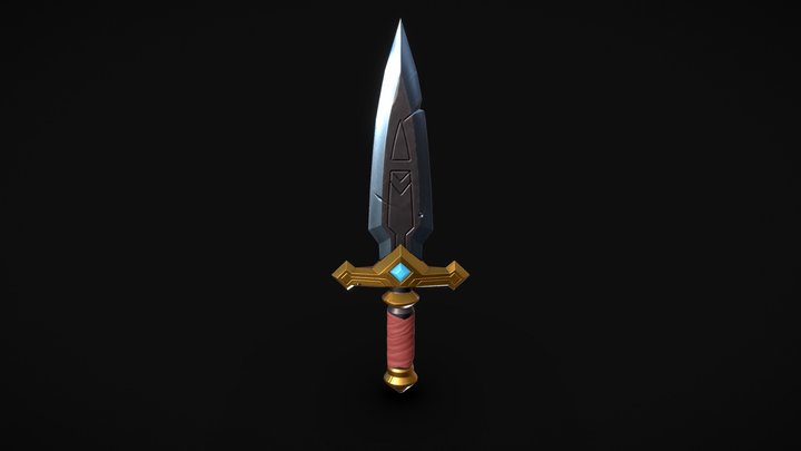 Stylized Dagger 3D Model