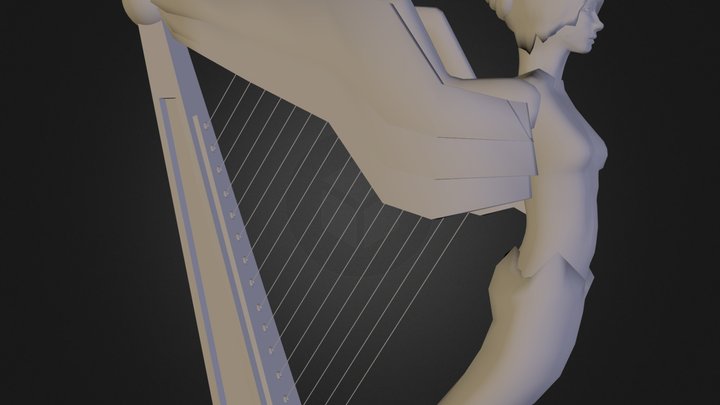 Angel Harp 3D Model