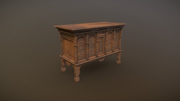 Medieval cabinet 3D Model