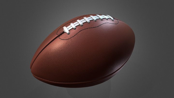 Simple American Football ball 3D Model