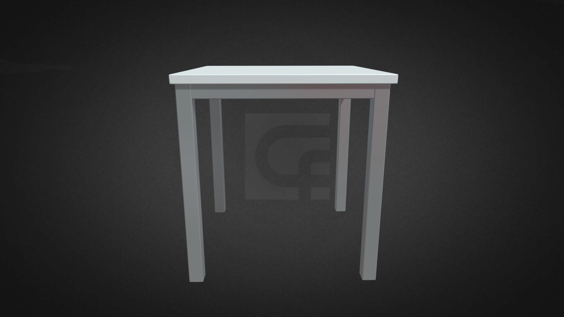 3D model Corrine Coffee Table Square Hire - This is a 3D model of the Corrine Coffee Table Square Hire. The 3D model is about a white square with a black background.