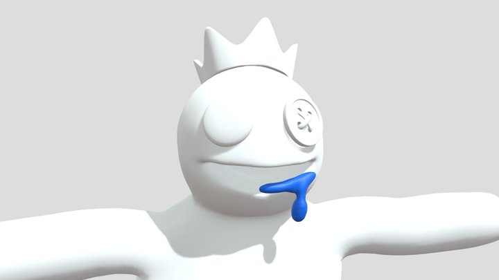 Rainbow_Friend_Blue 3D Model
