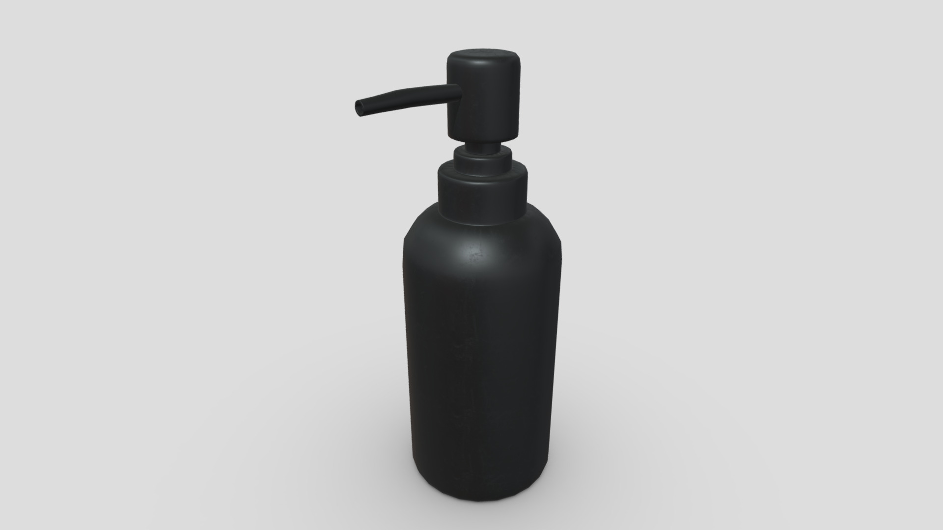 3D model Soap Dispenser - This is a 3D model of the Soap Dispenser. The 3D model is about a black cylindrical object.