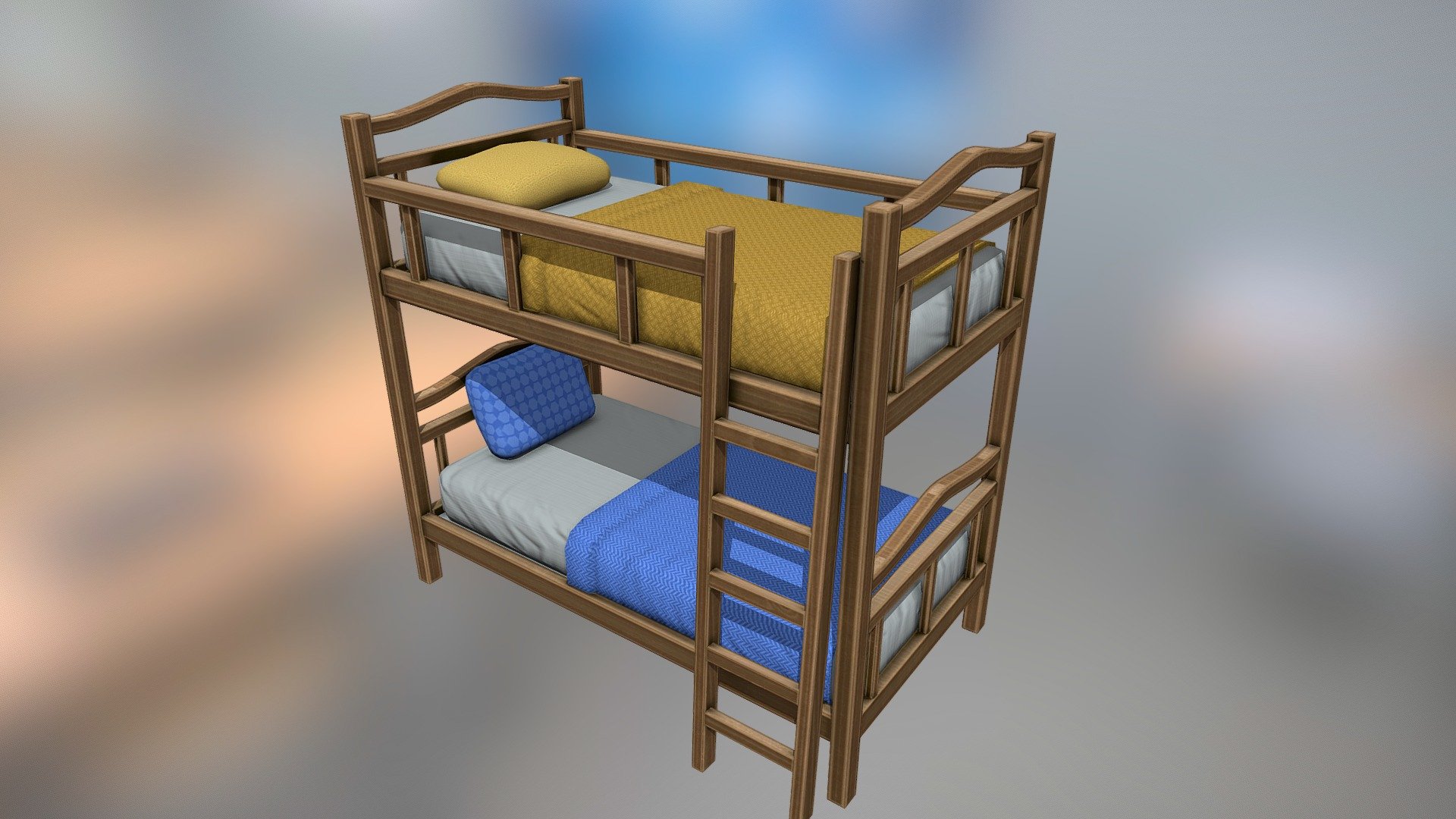 Stylized Bed - 3D model by Dmitry Surkov (@dsurkov) [fc89e72] - Sketchfab