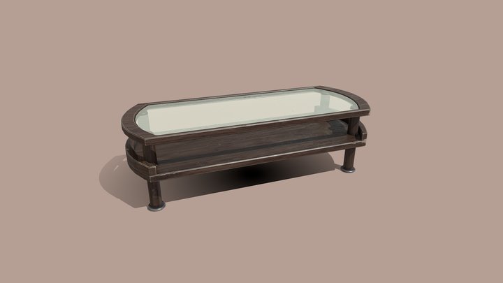 Wooden Coffee Table 3D Model