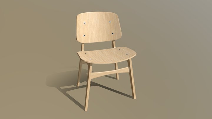 Wooden Chair 3D Model 3D Model