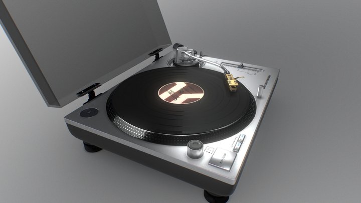 Technics Turntable Vinyl Record Player 3D Model