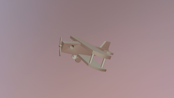 Wood Airplane - Avião de brinquedo 3D Model