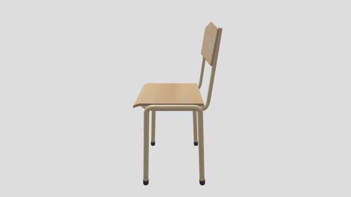 School Chair 3D Model