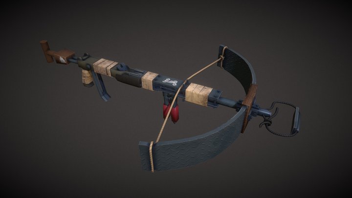 Post-Apocalyptic Crossbow 3D Model
