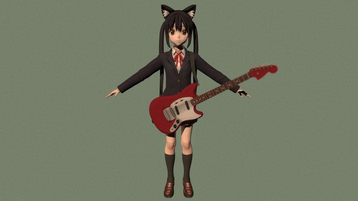 K-On! clubroom 3D walkthrough - Blender 