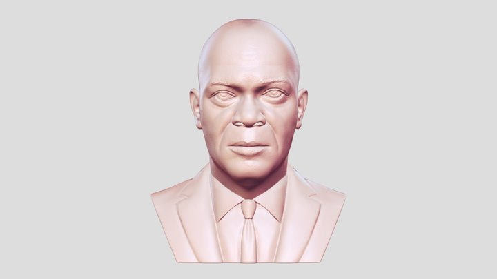 Samuel L Jackson bust for 3D printing 3D Model