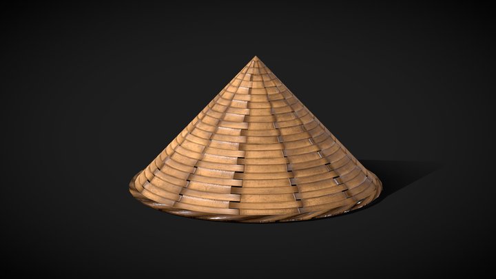 Conical Asian Hat 3D Model