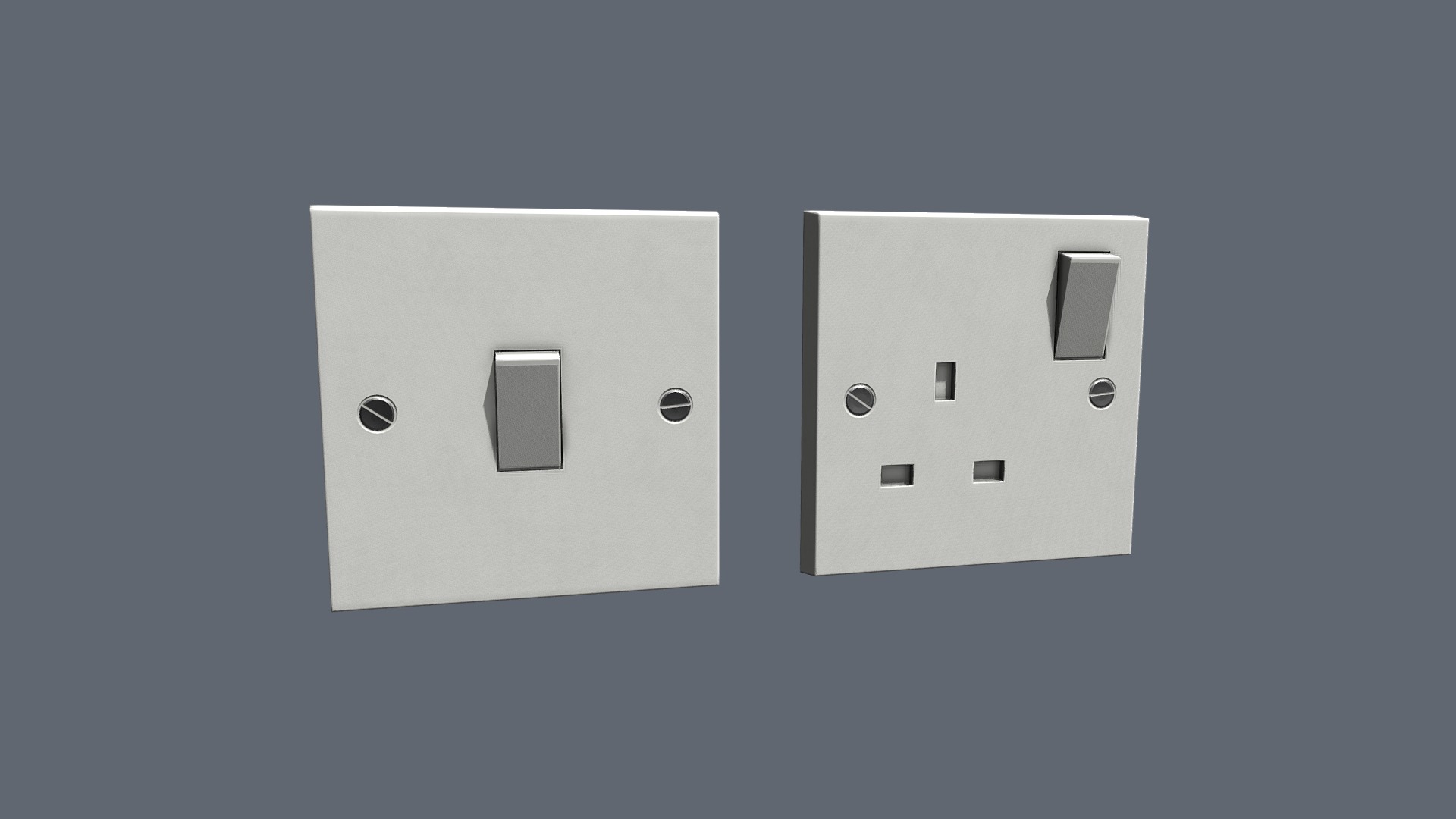3D model Lightswitch Plug - This is a 3D model of the Lightswitch Plug. The 3D model is about a group of white squares.