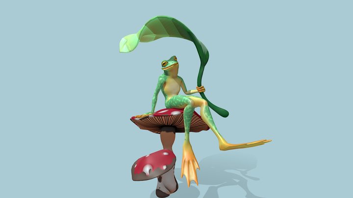 Happy Frog 3D Model