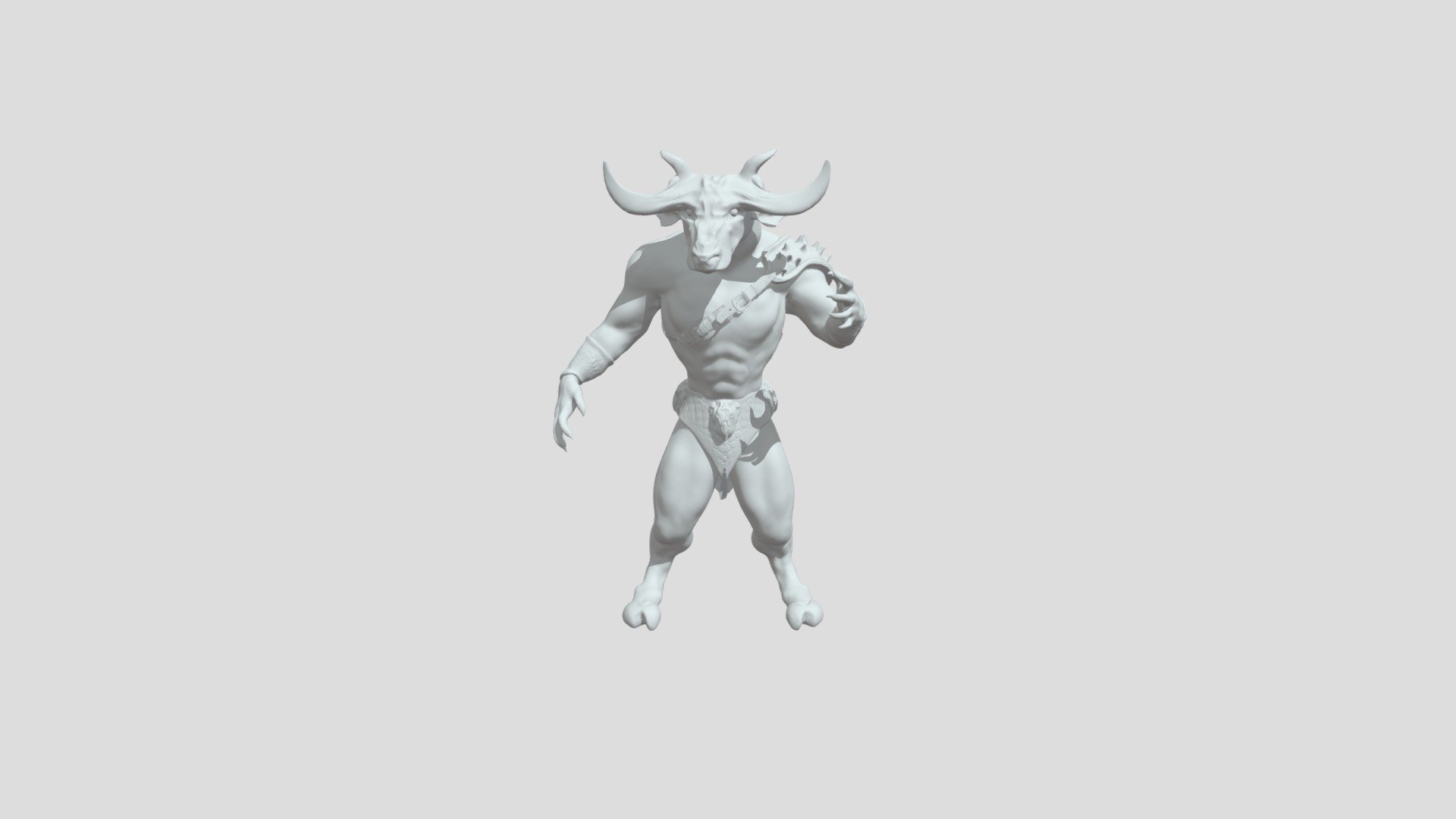 Minotaur Standing Guard Pose - 3D model by smashr [fc97b43] - Sketchfab