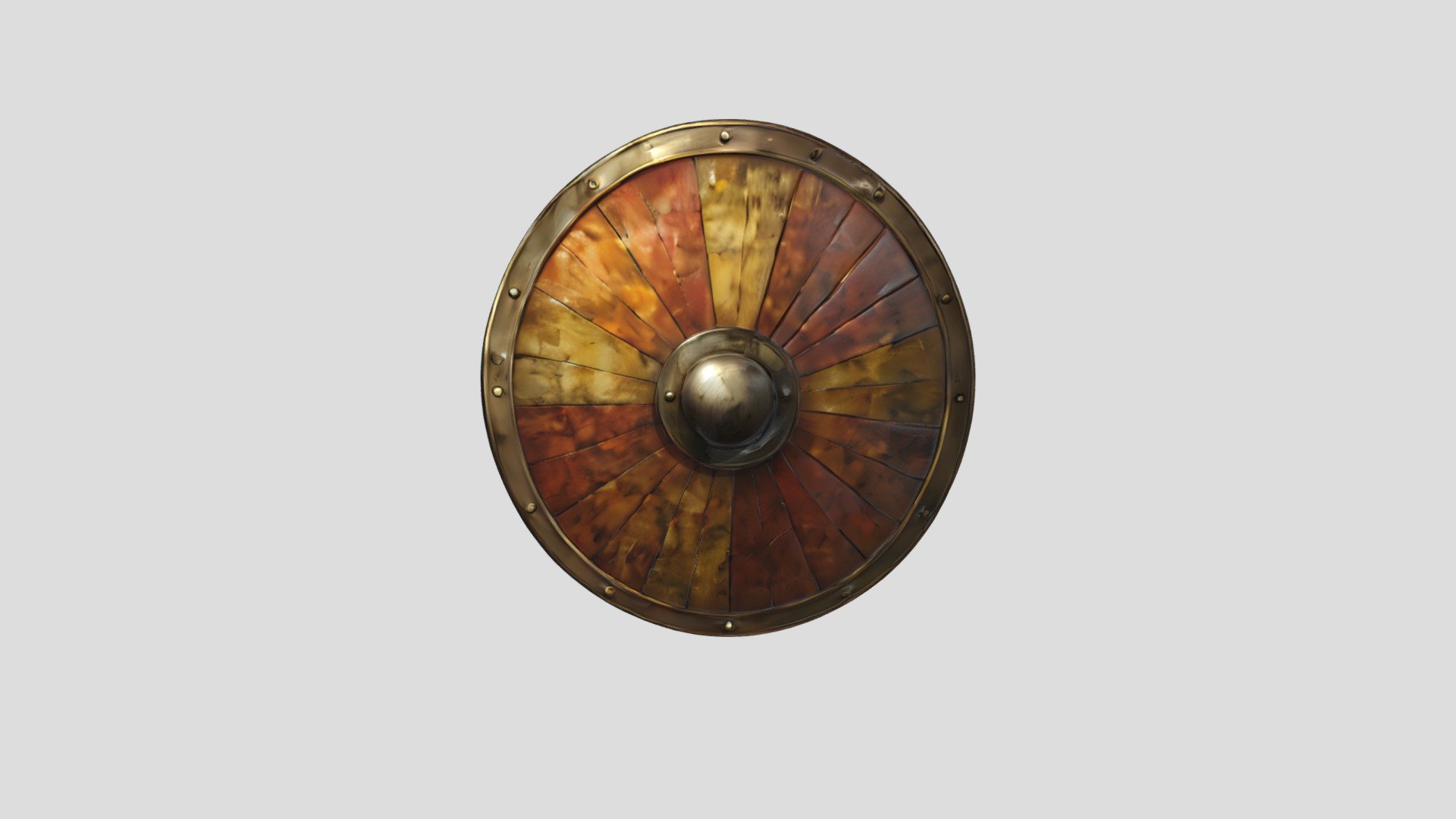 Round shield with colored segments - Download Free 3D model by Kemetxx ...