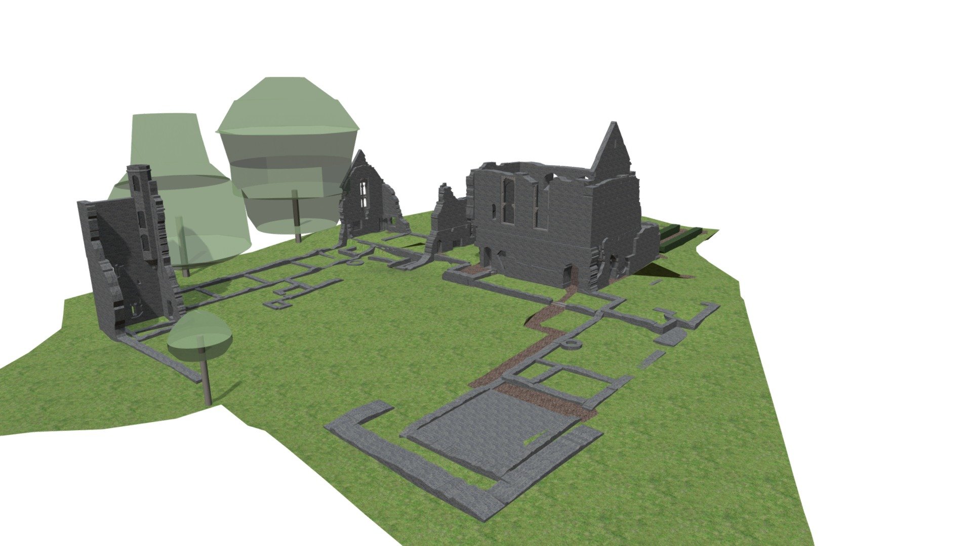 Minster Lovell Hall - 3D Building Model (T)