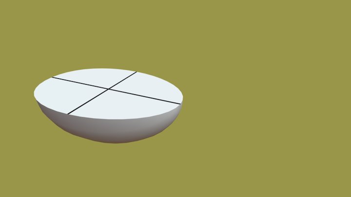 Ovoid Half 3D Model