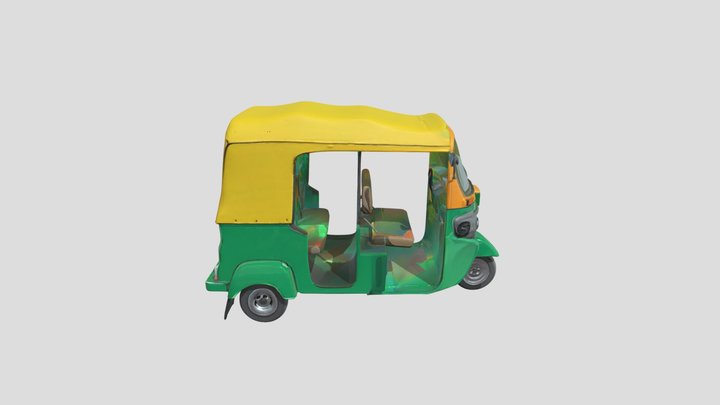 Pakistani ricksaw 3D Model