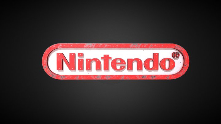 Metal Nintendo Logo 3D Model