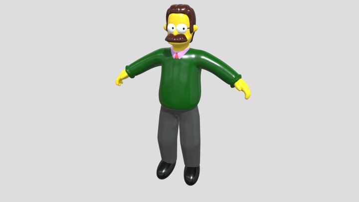 Ned Flanders from the Simpsons 3D Model