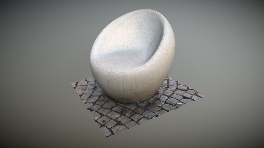 Concrete chair from the park 1