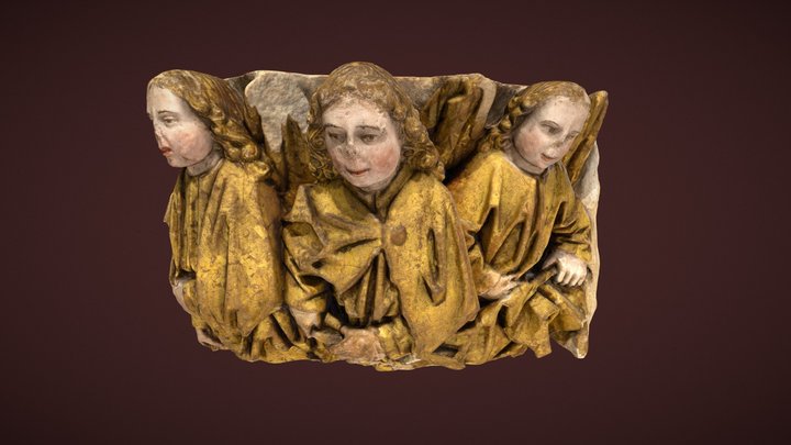 Capitel con ángeles cantores (Museo de Cuenca) 3D Model