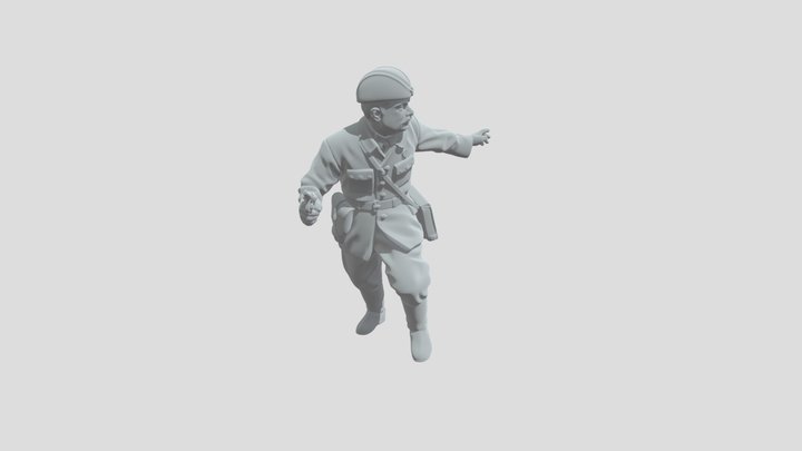 Soviet Officer WWII 3D Model
