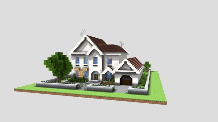 Minecraft World: Suburban house 3D Model