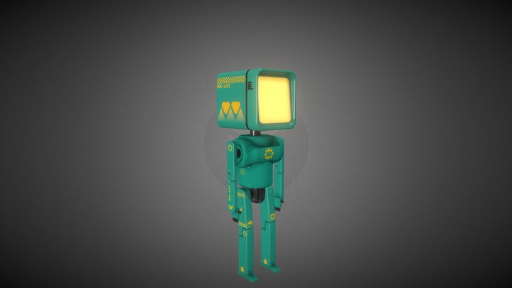 Stylized Robot Assessment 3D Model