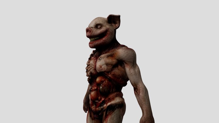 bloody pig 3D Model