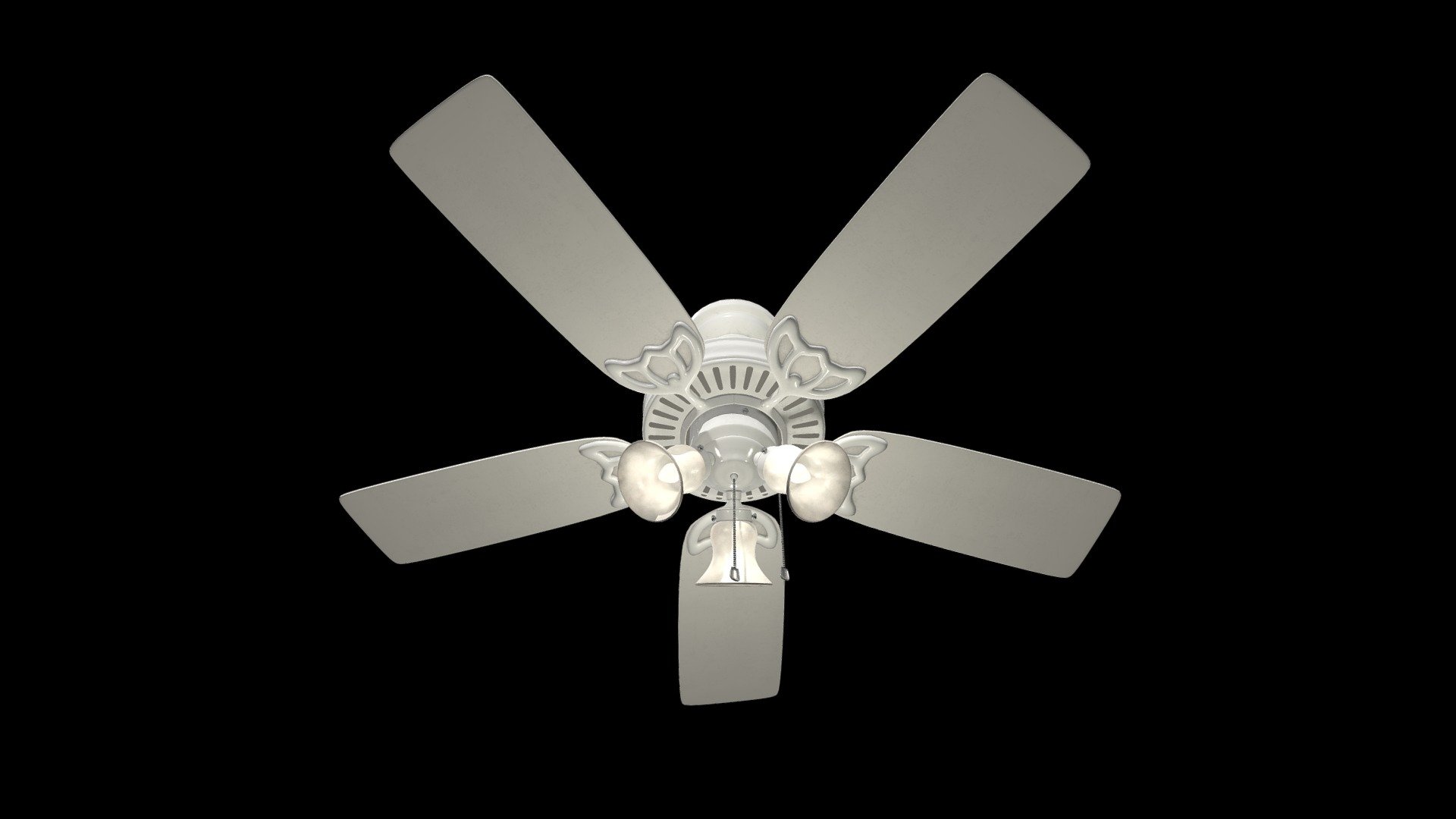 White Ceiling Fan - Download Free 3D model by conkin [fca3ea0] - Sketchfab