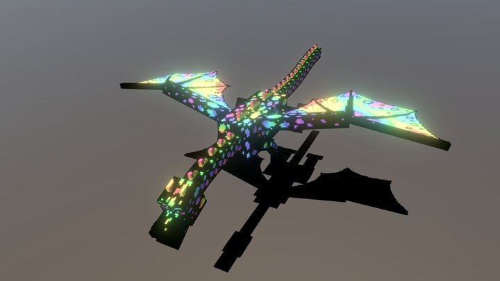 Minecraft rainbow dragon 3D Model