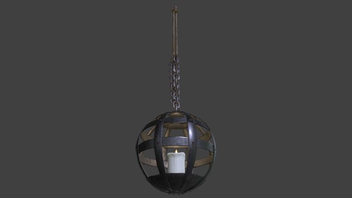 Iron Hanging Candle Cage 🕯️ – Free 3D Model STL