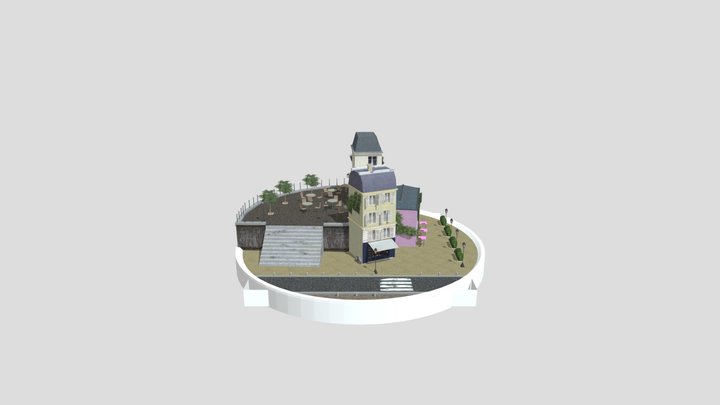1DAE17 Vercruysse Thibaut Montmartre City Scene 3D Model