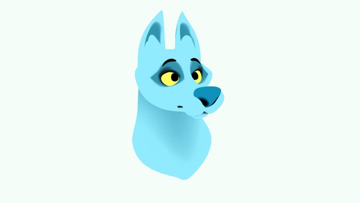 Wolf Head 3D Model