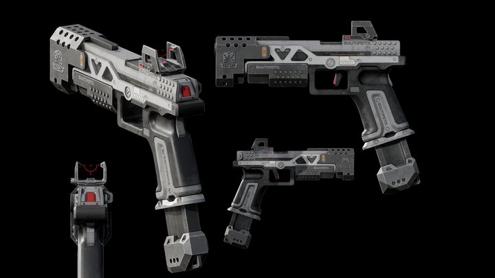 RE-45 Autopistol 3D Model