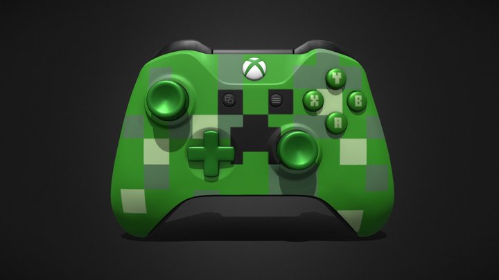 Xbox One Controller Minecraft Creeper Limited 3D Model