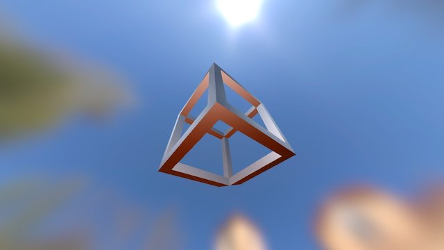 Self-standing cube 3D Model