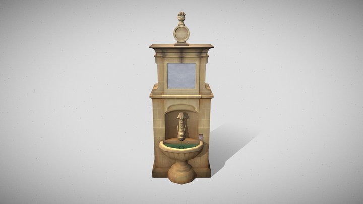 Citadella Fountain - Handpainted 3D 3D Model