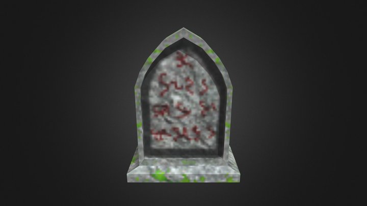 Low Poly Tombstone 3D Model