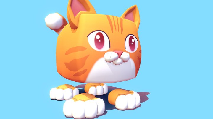 Cartoon cat pet [Free] 3D Model