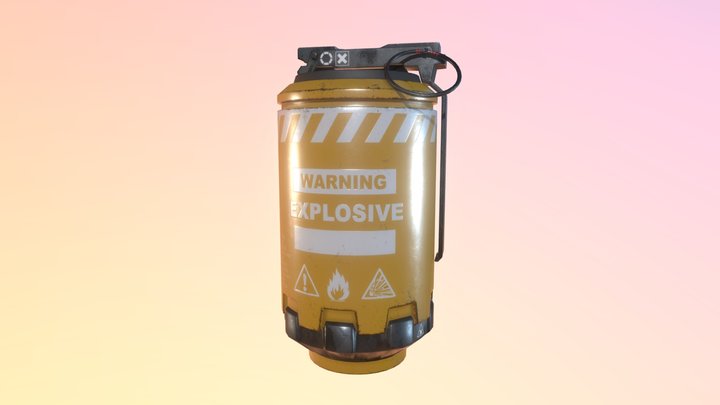 Hi-Explosive Grenade 3D Model