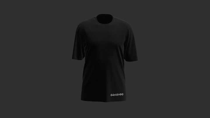Camiseta Basica Oversize Unisex Algodon100% 3D Model