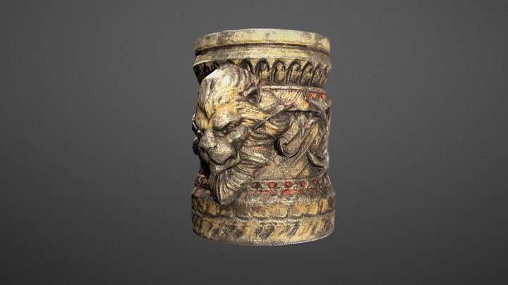 Lion Cup 3D printable 3D Model