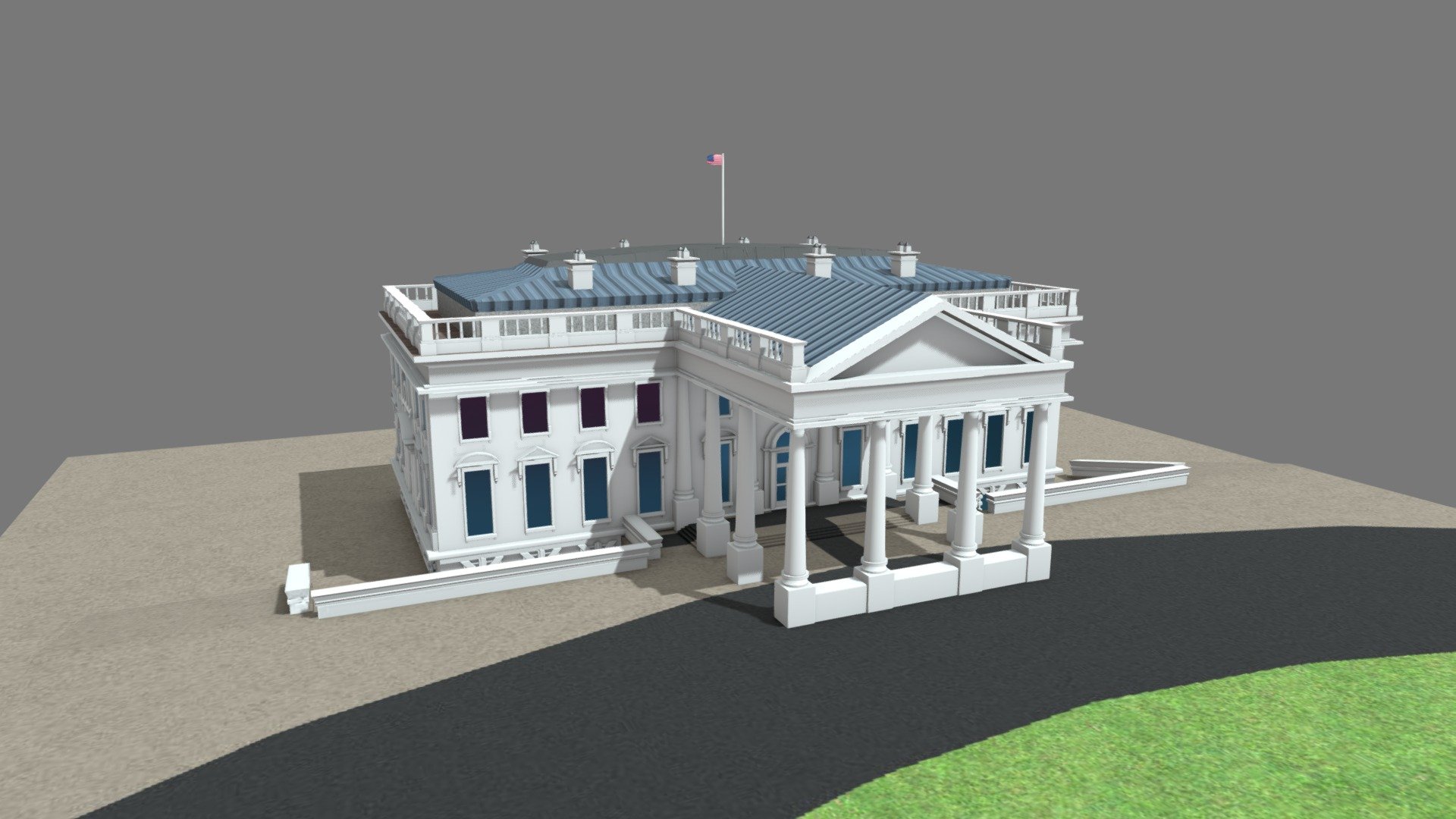 White House 3D model by Ryuga (Dilshad285) [fcaed5d] Sketchfab