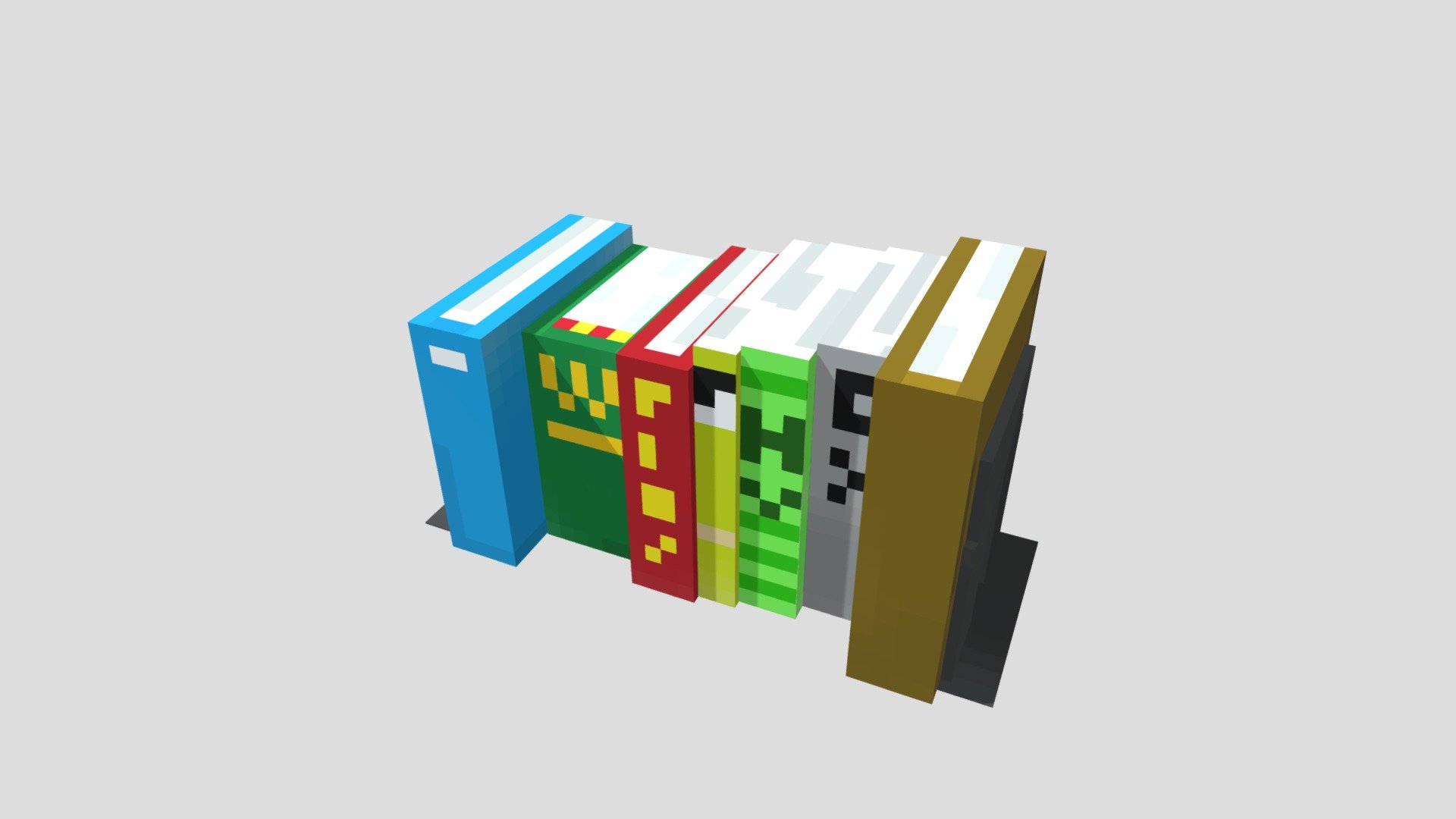 Free OBJ file Bookshelf Minecraft Block 🦸・Design to download and 3D  print・Cults