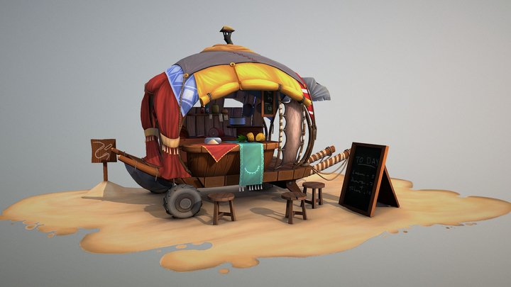 Snack wagon 3D Model